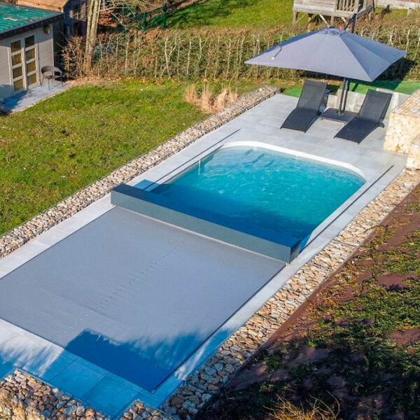 copertura piscina manuale